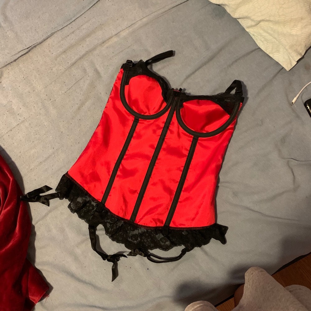 A vintage red corset